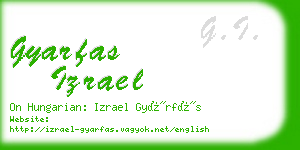 gyarfas izrael business card